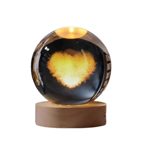 3d Crystal Ball Night Lights Glowing Galaxy Planetary Earth Moon Ball Lamp Earth For Kids Bedroom Decor