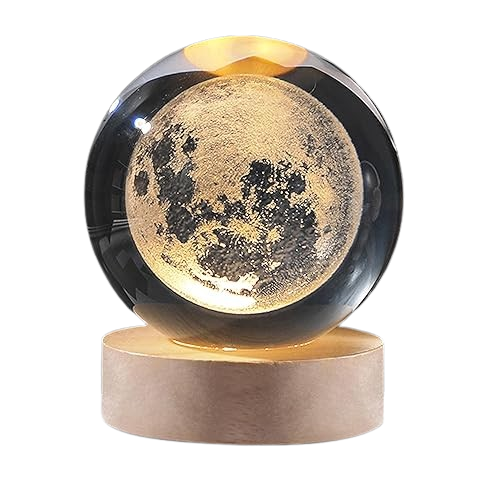 3d Crystal Ball Night Lights Glowing Galaxy Planetary Earth Moon Ball Lamp Earth For Kids Bedroom Decor